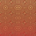 thumbnail image 1 of Ahgly Company Indoor Square Patterned Carrot Orange Area Rugs, 4' Square, 1 of 6