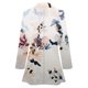 thumbnail image 3 of Sacos y Chaquetas de traje Abrigo de traje de manga larga con cuello estampado de flores y ajuste versátil estilo informal de otoño e invierno para mujer,blazer moda（Beige， L), 3 of 5