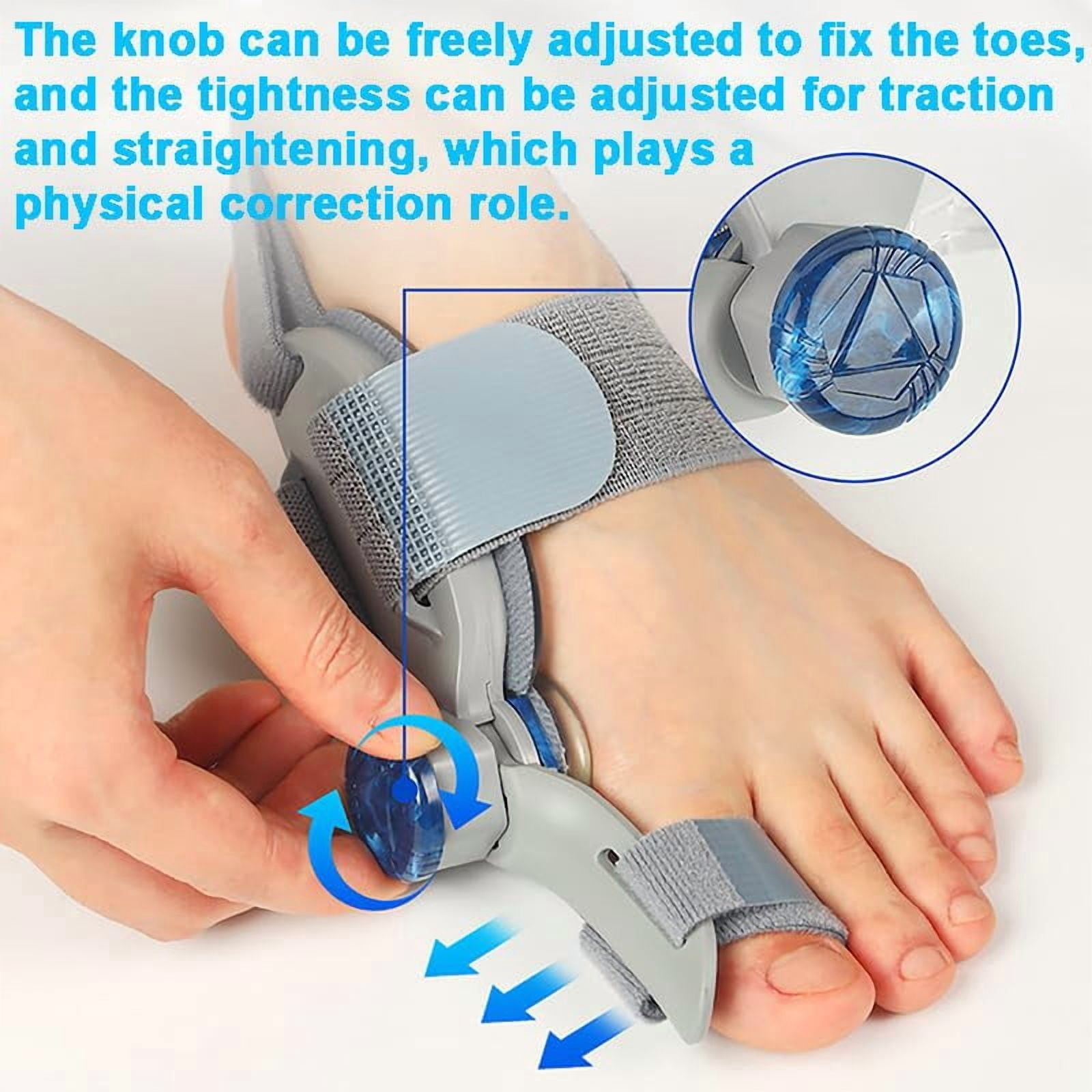 Pro V2 Adjustable Bunion Corrector Toe Straightener - Big Toe Pain Relief Support Splint for Men Women, One Size Fits All, Breathable Comfort
