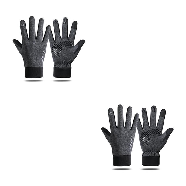 Soidarity 1 par de guantes antideslizantes, guantes portátiles transpirables, bicicletas, motocicletas, ciclismo al aire libre, mochilero, Gris L 2piezas