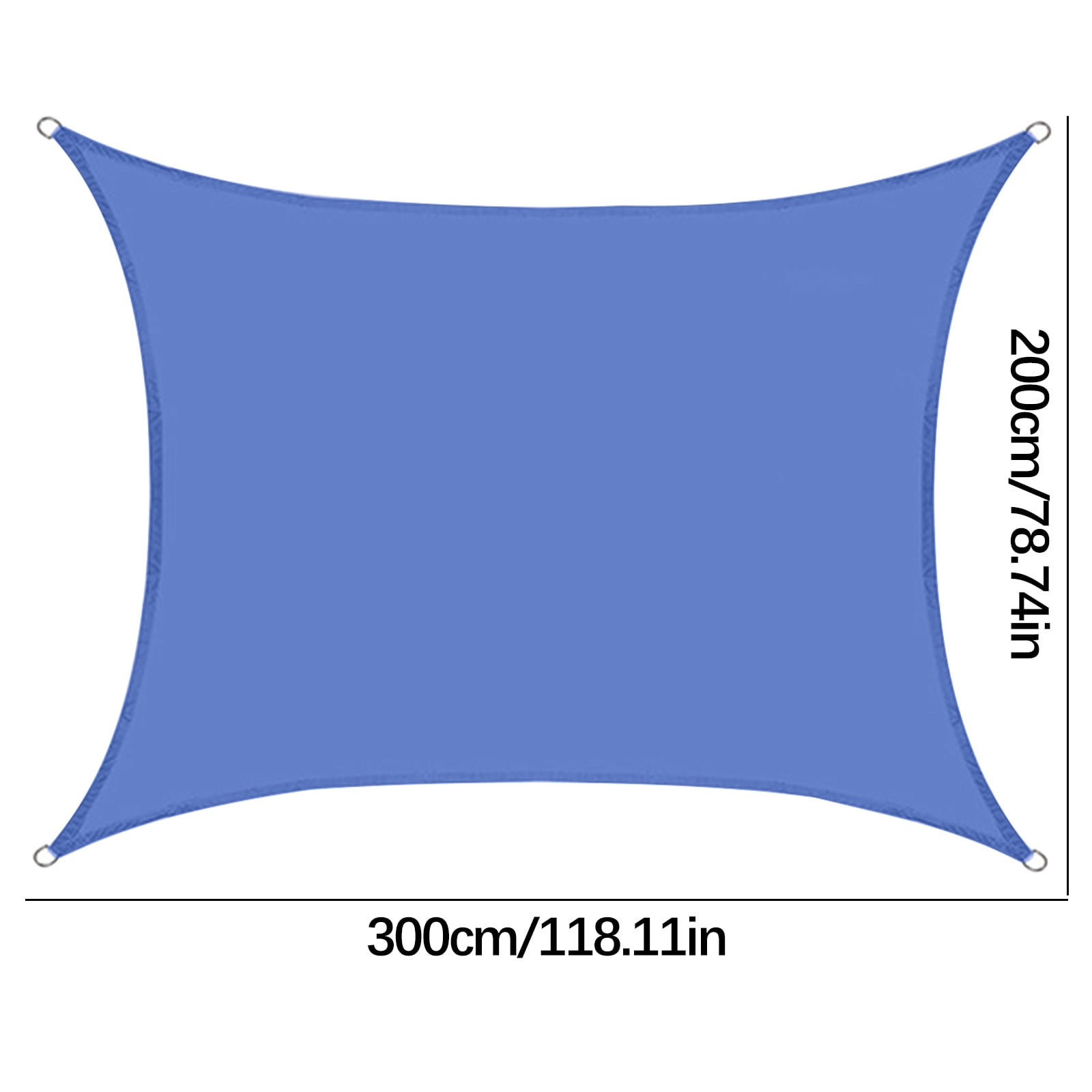 RuiJiao 2x3m Shade Canopy Cover Patio UV Block Square Sun Shade Cloth for Backyard Pergola Porch Deck Garden Outdoor Activities