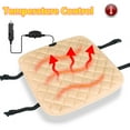 thumbnail image 4 of Htwon Car Heated Seat Covers Car Seat Cushion Heating Pads Keep Warm Universal 12V Cushions Heat Seat for Winter Beige, 4 of 13