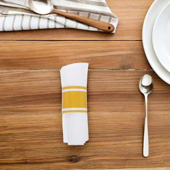 TABLZONE Golden Paper Napkin Self-Adhesive for Weddings and Parties, 100 Pieces Convenient and Decorative