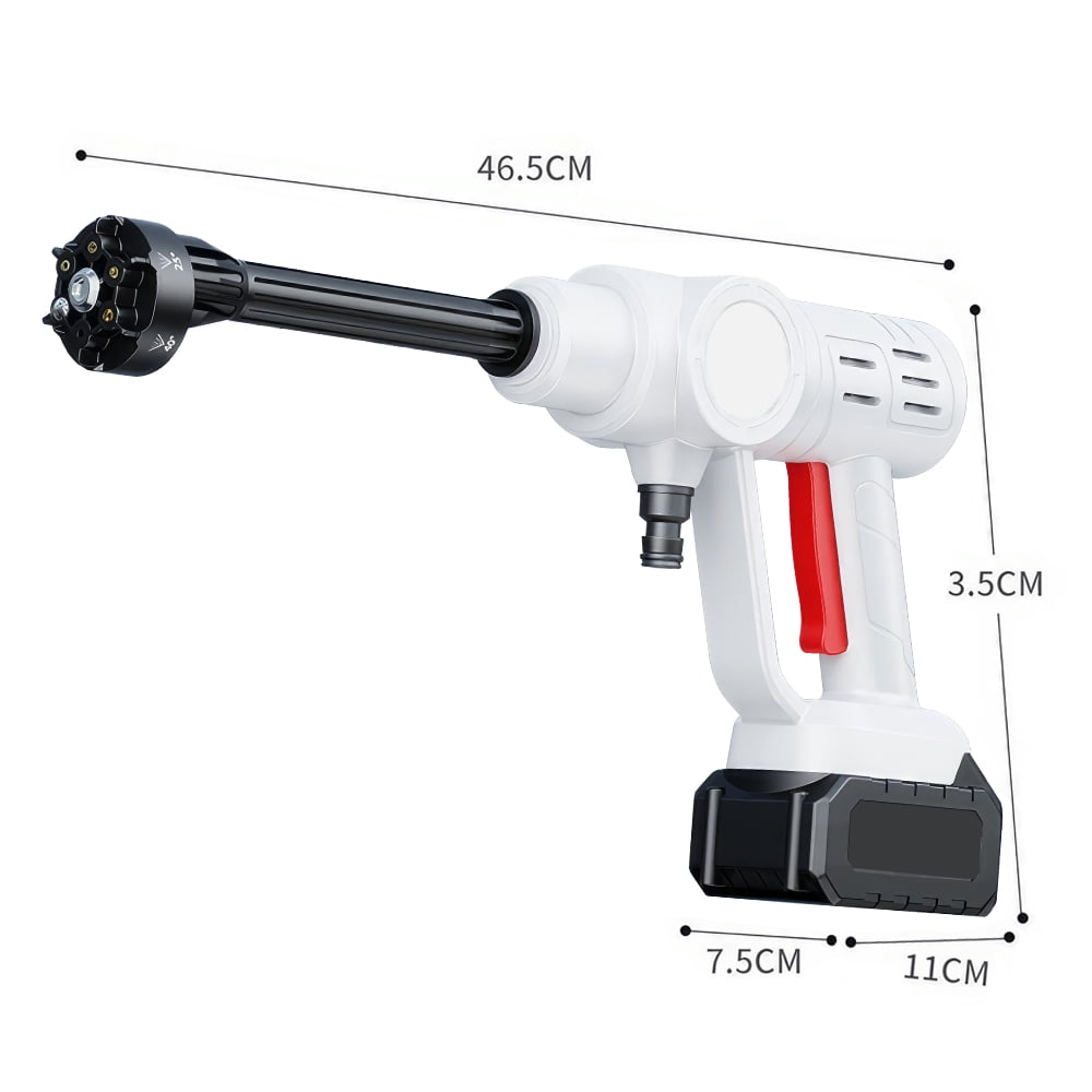 PEPWELL 990PSI Cordless Pressure Washer Gun, 6-in-1 Nozzle, Foam Pot, 775 Motor, Portable for Car, Home, Garden & Outdoor Cleaning, Include 2 x 21V 6.0Ah Batteries