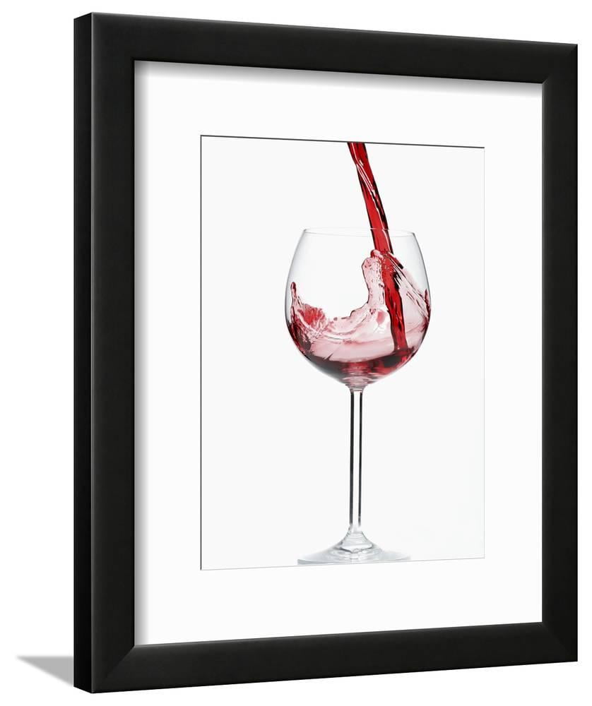 Pouring Red Wine into Glass, Framed Art Print Wall Art by Kr?ger Gross