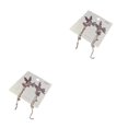 thumbnail image 4 of Jumpingount 1 par de pendientes de mujer, pendientes de tuerca para niñas, joyería elegante para la oreja para banquete, Navidad, Acción de Tamaño 14 Perla Insecto 2Conjunto, 4 of 6