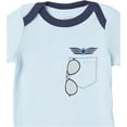 thumbnail image 3 of Luvable Friends Baby Boy Cotton Long-Sleeve Bodysuits 5pk, Airplane, 6-9 Months, 3 of 5