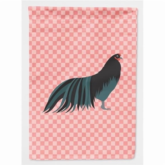 Sumatra Chicken Pink Check Garden Flag