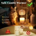 thumbnail image 5 of LMLTLULU Candle Warmer Lamp with Timer,Dimmable Adjustable Height Wax Melter Light for Jar Candles,Amber Crystal Candle Lamp for Home Decor,Perfect Gifts for Mom,Dorm Room,New Home,Includes 2 Bulbs, 5 of 9