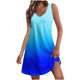 thumbnail image 1 of Vestido de Verano para las Mujeres de Moda Impresión de Bolsillo sin Mangas Cuello en V, Vestido Casual para la Playa Y el Uso Diario, 1 of 9