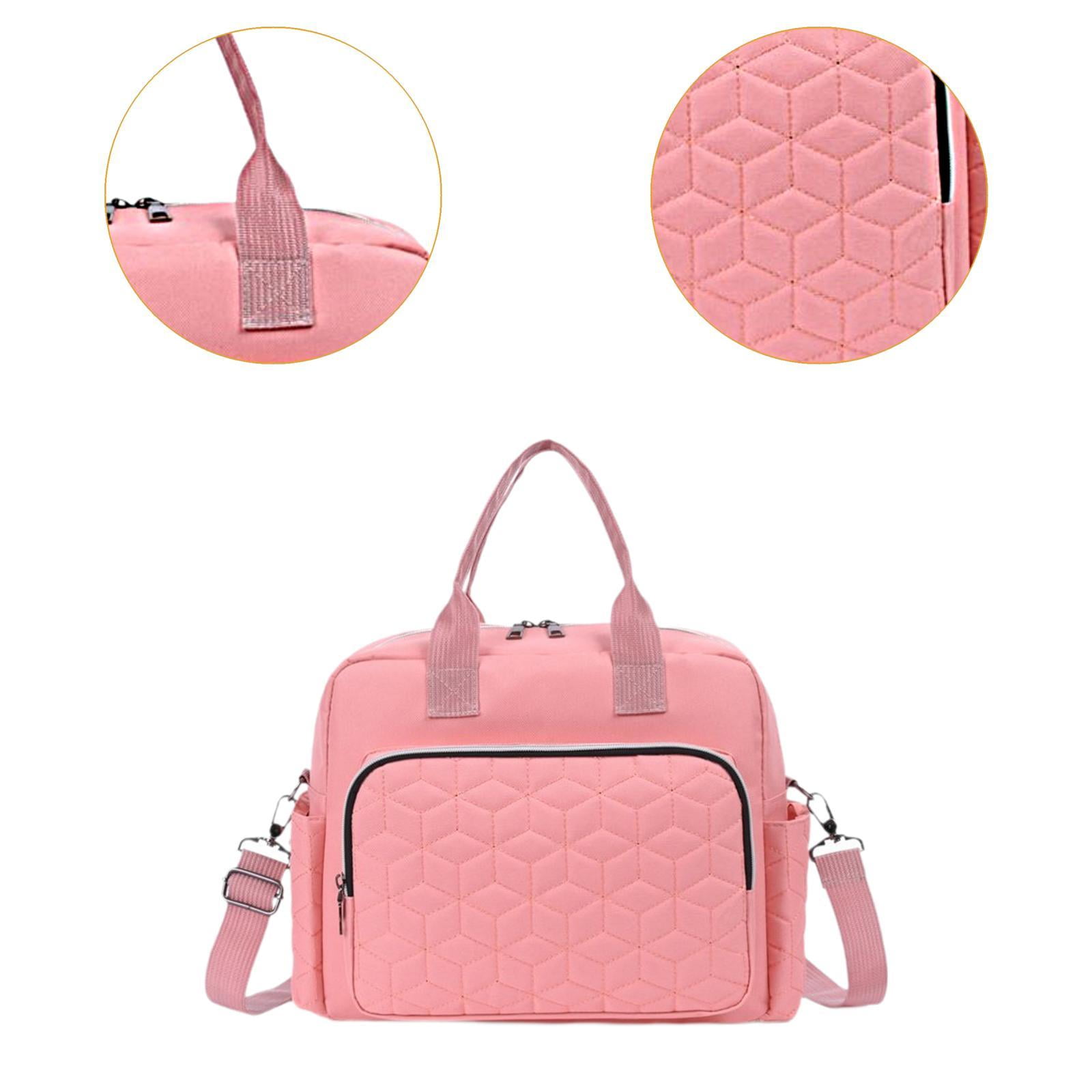 LeeQinersw Diaper Bag Diaper Bag Multifunctional Baby Essentials Waterproof Handbag for Mom pink