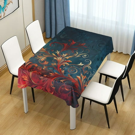 

ALAZA Elegant Bohemia Flower Pattern Rectangle Tablecloth Tablecover Dinning Table Cloth 60 x108