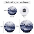 thumbnail image 6 of Wall Clock Navy Blue Mountain Clocks PVC Silent Non-Ticking Battery Operated Decorative Ombre Abstract Natural Round Clock for Home Living Room Kitchen Bedroom Office School Wall Decor 14 Inch, 6 of 9
