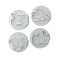 thumbnail image 2 of Gwong hogar 4pcs/set Tema de vehículos camiones pastelas de pastel de plástico cortadores de caramelo moldes de dulces Gwong 91996, 2 of 6