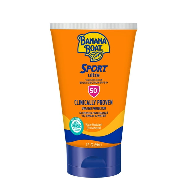 Banana Boat Ultra Sport Sunscreen Lotion SPF 50+, 2 oz