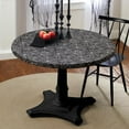 thumbnail image 4 of Round Custom Fitted Vinyl Tablecloth with Flannel Backing Halloween, 4 of 5