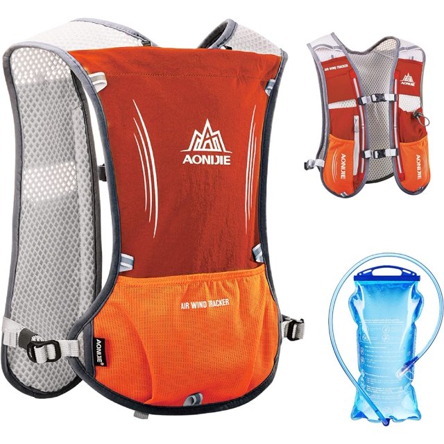 TRIWONDER Mochila de hidratación Mochila de agua 5.5L Senderismo al aire libre Maratón Correr Carrera Ciclismo Senderismo Chaleco de hidratación