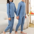 thumbnail image 3 of zbxnLI 2-15 Years Girls Boys 2 Piece Thermal Underwear Sets Long Sleeve Cotton Bottom Pants Clothes Sets, 3 of 5