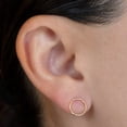 thumbnail image 2 of Aretes de oro 14k GIALLO Broquel Anillos de oro brillante, 2 of 5