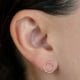 thumbnail image 2 of Aretes de oro 14k GIALLO Broquel Anillos de oro brillante, 2 of 5