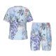 thumbnail image 1 of Balery Bird Butterfly Stripe Conjunto de Pijama Infantil de Manga Corta con Estampado – Ropa de Dormir de Algodón Suave-4X-Large, 1 of 6