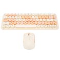 thumbnail image 1 of wirelessS Keyboard and Mouse Combo, 2.4G wirelessS Cute Retro Keyboard and Mouse Combo, DPI Adjustment, Colorful Retro Full Size Keyboard and Mice, 1 of 7