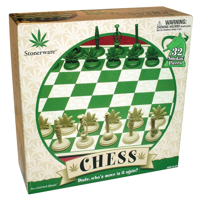 Juego de ajedrez ICUP Stonerware con 32 piezas para fumar