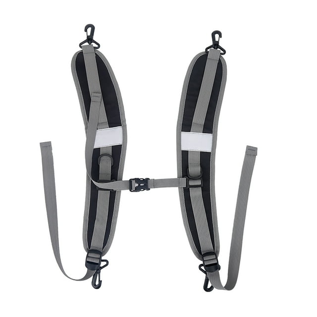 Correas ajustables para el hombro Nikou para mochilas de nailon negro y gris