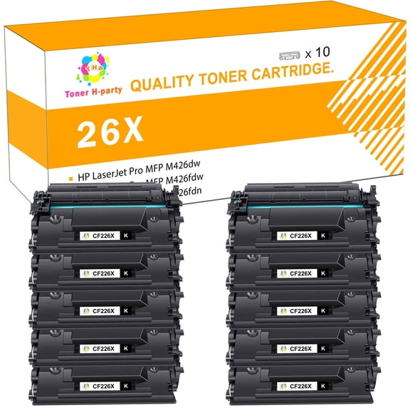 Colorich 9000 Pages High Yield CF226X 26x toner Compatible Toner Cartridge for HP LaserJet Pro MFP M426dw M426fdn M402n M402d Printer (Black，10 Pack，Jumbo)