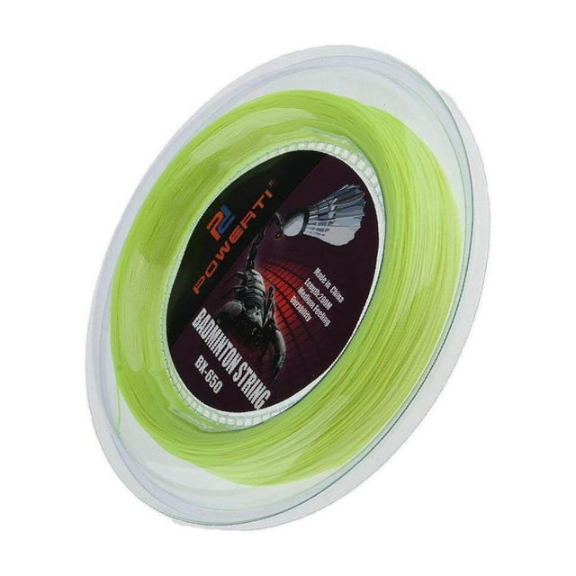 Langgg Raquette de Badminton en Nylon Durable Haute Flexibilité Jaune Fluorescent