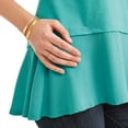 thumbnail image 3 of Women's Short Sleeve Scoopneck 2fer Layering Peplum T-Shirt, 3 of 3