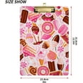 thumbnail image 3 of FMSHPON Cupcake Lollipop Donut Pink Clipboard Hardboard Wood Nursing Clip Board and Pull for Standard A4 Letter 13x9 inches, 3 of 5