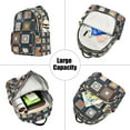 thumbnail image 5 of FORMRS Mini Backpack Purse for Women Quilted Travel Daypack Casual Shoulder Bag, Square Harmony, 5 of 7