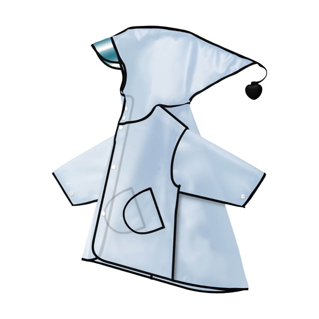 Wxirdiow Ponchos Poncho pour Enfants de Pluie Imperméables pour Enfants Manteaux de Pluie Veste Réutilisable avec Capuchon pour Garçons Filles Randonnée Camping Plein Air Noir Taille,6-7 Ans