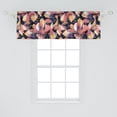 thumbnail image 2 of Ambesonne Floral Window Valance with Rod Pocket, Tropical Flowers Summer Art, 54" x 12", Dark Salmon Quartz Indigo, 2 of 2