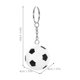 thumbnail image 2 of unbranded 2Ud Llavero Deportivo De Fútbol Negro En Metal Perfecto Para Llaves Y Regalos Especiales, 2 of 8