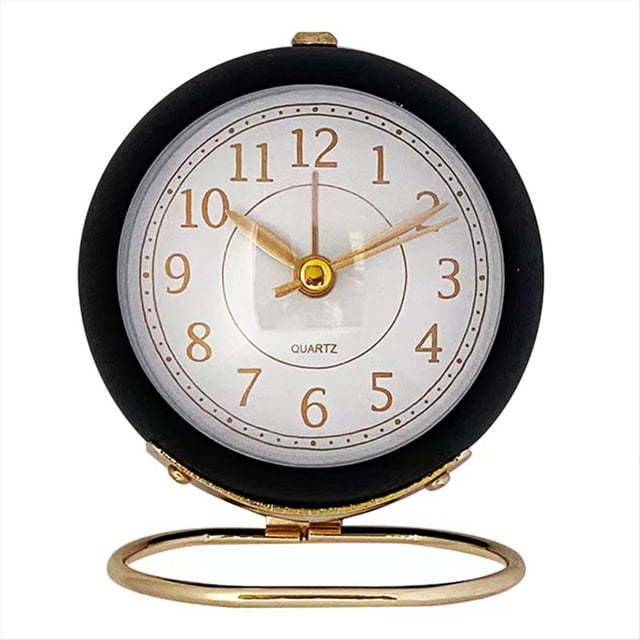 Relojes, Retroiluminación, Diseño Simple y , Reloj de Escritorio Pequeño con Luz , Silencioso, Funciona con Pilas, Color Negro.