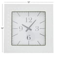 thumbnail image 3 of DecMode 12" White Metal Embossed Wall Clock, 3 of 7