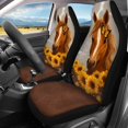 thumbnail image 3 of Uourmeti Horse Sunflower Butterfly Design Car Seat Covers Full Set Auto Interior Decor Protector Easy to Install Washable Non Slip Fit for Sedans Trucks, 3 of 9