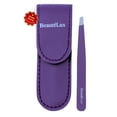 thumbnail image 1 of Pinza para cejas BeautéLux Premium con punta inclinada de acero inoxidable, 1 of 9