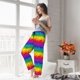thumbnail image 5 of Fotbe Bright Rainbow Pantalones de Pijama para Mujer, Pantalones de Dormir, Pantalones Pj con Cordón y Bolsillos-X-Large, 5 of 6