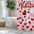 thumbnail image 4 of 70.87x70.87 inch Heart Shower Curtain, Seasonal Decor, Couples Shower Curtain,Home Decoration, Bath Accessory, Shower Liner, Poly Fabric, Easy Install Curtain, Machine Washable, Hookless Curtain, 4 of 5