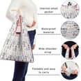 thumbnail image 5 of 5 Pack Foldable Shopping Bag,White Christmas Tree Pattern Reusable Grocery Bags with Pockets,Large Reusable Tote Bags with Handles Waterproof & Lightweight, 5 of 6