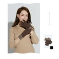 thumbnail image 6 of Winter Touch Screen Gloves Women Warm Stretch Knit Mittens alpaca Wool Full Finger Warm Stretch Knit Mittens Thicken WA 018 (Burgundy), 6 of 7