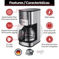 thumbnail image 3 of Cafetera c/Temporizador Programable De Goteo 12 Tazas Acero Inox Bogner Bogner BDCM012, 3 of 7