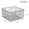 thumbnail image 4 of mDesign Metal Wire Food Organizer Basket with Built-In Handles - 2 Pack - Bronze, 4 of 9