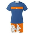 thumbnail image 5 of Ensemble Blouse à Manches Courtes à Col Rond à Imprimé Hawaïen et Shorts à Taille Élastique pour Hommes, Polyester, Tenue d'Été Décontractée, pour l'Extérieur et le Quotidien, 5 of 5