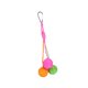 thumbnail image 1 of Pelota de sisal para gatos con cuerda larga, con sonido de campanilla, juguete para gatos, PP resistente. rosa naranja verde, 1 of 9