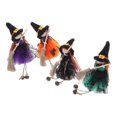 thumbnail image 2 of 4pcs Halloween Hanging Ornaments Angel Broom Doll Figure Kids Halloween Party Favors For Haunted House Party Decoration Ornament, 2 of 3