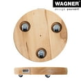 thumbnail image 6 of Wagner Sleek Beech Wood Round Plant Caddy with No-Show Swivel Casters, 220 lbs Capacity, 6 of 6